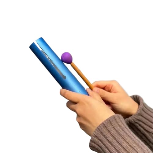 WahWah Tube Instrument Wah Metal Tubes 7 Chakra Full Set Tuning Pipes 512-960Hz Percussion Sound Healing Meditation Instrument(864HZ)
