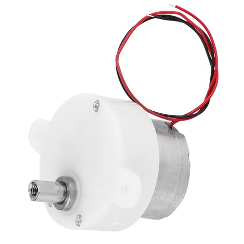 Spacnana Motoréducteur en Plastique 6 V, Léger à Faible Bruit, Arbre de Sortie à Double Trou Plat, pour Jouets et Lumières de Scène