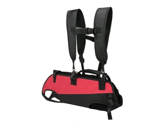 Tuyiutm 犬用キャリア、ペットとベビーキャリア、犬と猫に適しています、横型全身バックパックキャリア、飛び出し防止と防災ベルト、身体障害者、高齢者、関節損傷や安定性の喪失のある犬に適しています、歩行器、着脱が簡単、通気性、前足、後ろ足、調節可能、大型犬