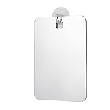 Docamor Fogless Mirror Fog-free Shower Mirror Anti-Fog Bathroom Mirror for Travel Makeup Shaving (Silver)