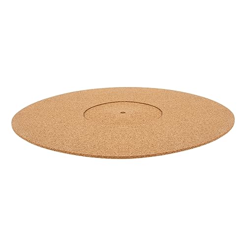 NULYLU 12in Cork Record Mat Turntable Pad Protective Sheet for Vinyl Records Anti-vibration Black