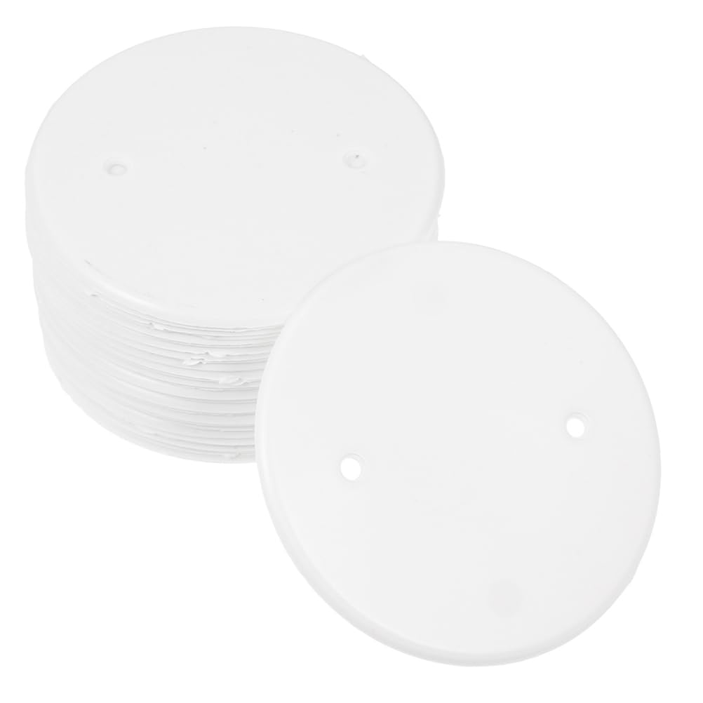 Plaque de recouvrement ronde en PP blanc PRETYZOOM octogonale pour mur intérieur x50