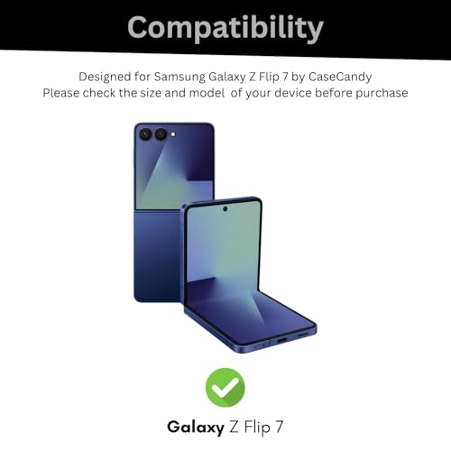 Image of CaseCandy Silicone - (4 in 1) Screen Protector Guard for Samsung Z Flip 7 | Screen Guard Protector (Back Panel + Back Screen Display + Inner Display + Hinge) for Samsung Flip 7 - HD /Bubble Free Application