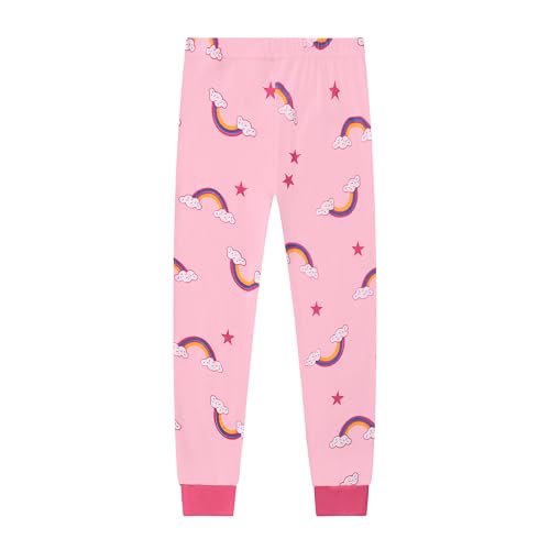 Unicorn Pajamas for Girls - Cute Cartoon Cotton PJs, 2-Piece Set, Breathable Sleepwear for Toddlers & Kids Ages 2-74