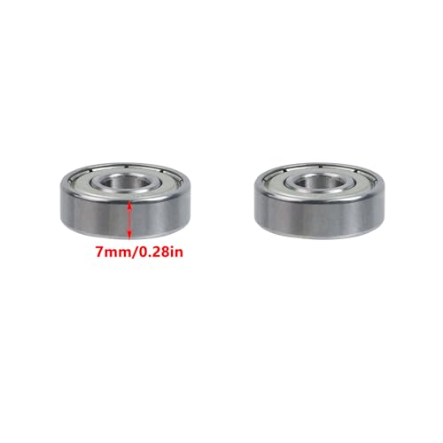 Image of Antrader 608 ZZ Ball Bearings,Miniature Deep Groove Ball Bearings,10Pcs | 8mm x 22mm x 7mm High Carbon Steel Shielded Sealed Miniature Skateboard-Bearings