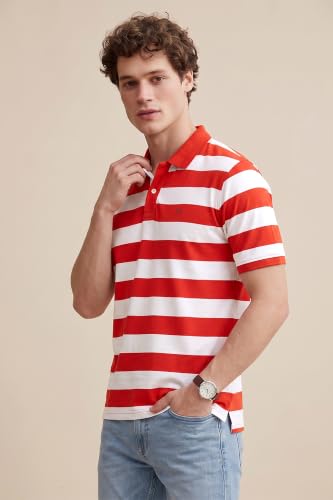 Image of Peter England Men's Cotton Regular Fit Polo T-Shirt