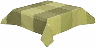 Green Check Tablecloth 35 x 35 Inch Square (90 x 90 cm) Table Cloth Easy Care (Republic 59930)