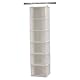 Household Essentials 6-Shelf Hanging Closet Organizer mit Kunststoff-Regale, natürliche Leinwand