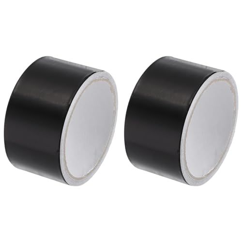 Image of uxcell Aluminum Foil Tape 2 Inch x 10 Yards Black High Temperature Tape for HVAC, Sealing, Patching Hot and Cold Air Ducts 2 Pcs