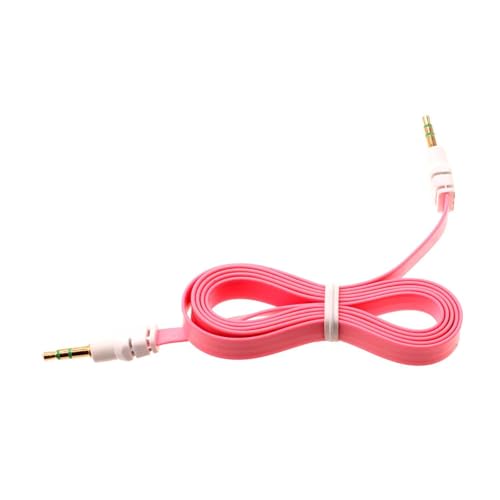 Cable Auxiliar 3.5mm Flat Rosa compatible Sonim XP3plus 5G miniatura 1
