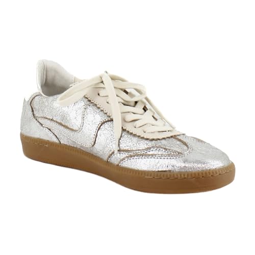 Image of Dolce Vita Notice Women's Fashion Sneakers Silver Distressed Leather Size 11 M