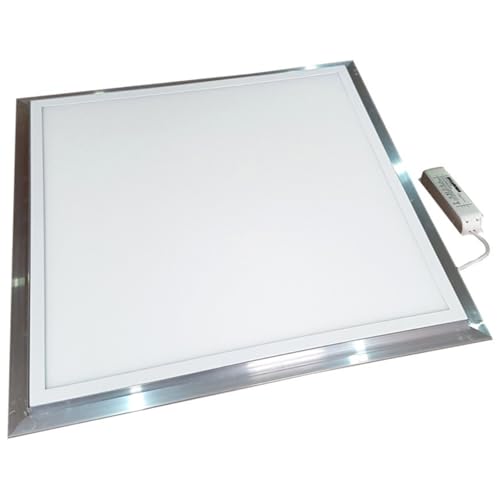ALLINOX Botola D'ispezione In Alluminio Per Cartongesso Con Plafoniera LED 30W Luce 4000K Sportello In Appoggio Per Controsoffitto Alta Resistenza Con Apertura Invisibile (60x60)