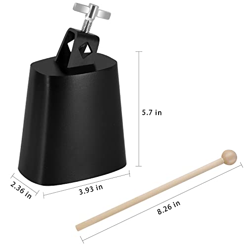 image for Eastrock 4 inch Metal Steel Cow Bells Noise Makers Hand Percussion Cow