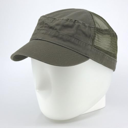 Image of The Vintage Year Heavy Stitching Washed Cotton Cadet Hat - Durable Military Baseball Cap for Men & Women, Outdoor Casual Wear