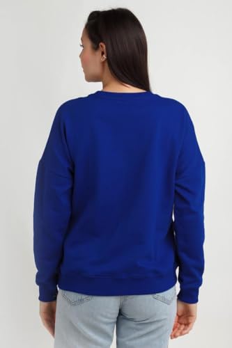 Image of CALM DOWN Round Neck Printed Women Sweatshirt