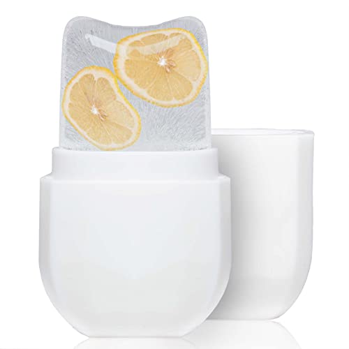 PASNOWFU Upgrade Ice Cube Face Roller, Facial & Eyes and Neck, Brighten Skin & Enhance Your Natural Glow, Facial Treatment to Tighten & Tone Skin & De-Puff The Eye Area, Cryotherapy for Face (White)
