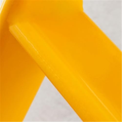 Image of Step Ladder Portable Folding Single-Sided Straight Through Ladder, 2-Meter-high Steel Pipe Telescopic Climbing Ladder(Yellow)