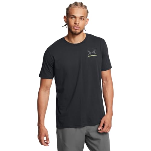 Under Armour Mens Schematic White Tail Short Sleeve T Shirt | Casual Hunting Apparel | Antler and White Tail Graphic Tee