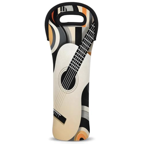 Neoprene Wine Tote Carrier Bag for Wine,Water, Champagne, Beer, Baby Bottles 15.6 x 5.1 Inches, Protective Wine Bag,Guitar