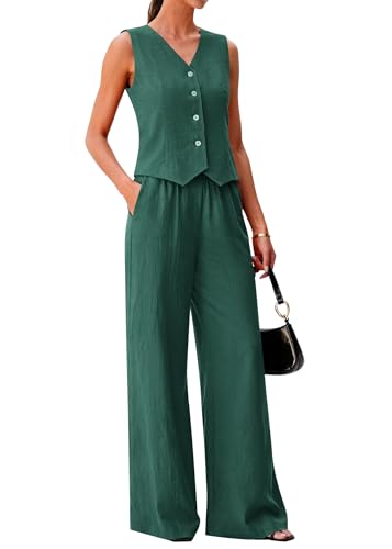 KIRUNDO Business Casual Outfits for Women Vest Tops Pant Suits