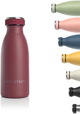 LARS NYSØM Stainless Steel 34oz Drinking Bottle | 1000ml BPA-free Insulated Thermo Flask for Hot and Cold Beverages | Leakproof Water Bottle