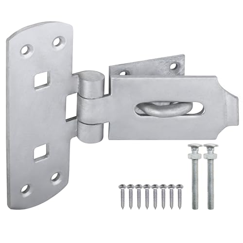 EAI Hasp and Staple Lockable Heavy Duty 150mm 6 Inch Vertical Pattern with Fixing Bolts and Screws - Galvanised