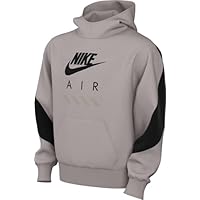 Nike Air Fleece Hoodie for Older Kids, College Grey/Black/Black, HF8812-009, L