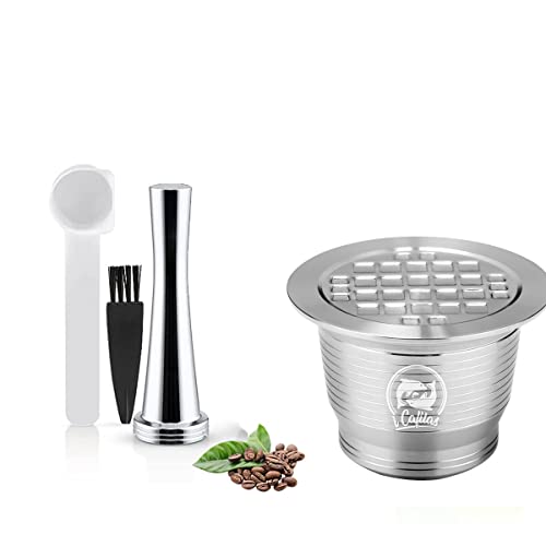 MG Coffee Stainless Steel Refillable Capsules Reusable Pod fits Nespresso Brewers (Not ALL) ,Stainless Steel Coffee Capsule