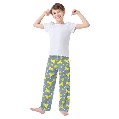 ZZKKO Cocktails Limes Boys Pants for Kids Jogger Pants with Pockets S-XL2