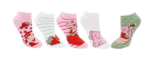 Hyp Strawberry Shortcake Ladies Low-Cut Socks 5-Pair 9-11