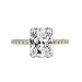 4.00CT Radiant Cut Moissanite With Lab Grown Diamond Engagement Gift Ring, Unique Pave Setting Solid Gold Proposal Ring, Birthday Gift, CVD Radiant Ring