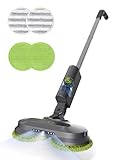 Cordless Electric Mop, Lightweight Electric Floor Mop with Detachable Water Tank, Water Sprayer & LED Headlights, Self-Propelled Floor Cleaner for Hardwood Tile Laminate Floor, Long-Lasting Battery