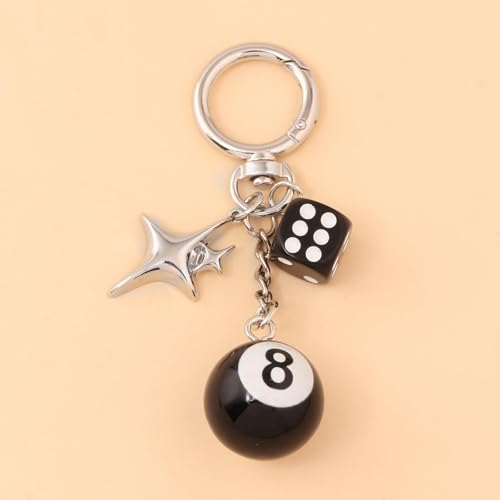 Pmeixcy Star Dice Keychain for Bags, Black - Image 5