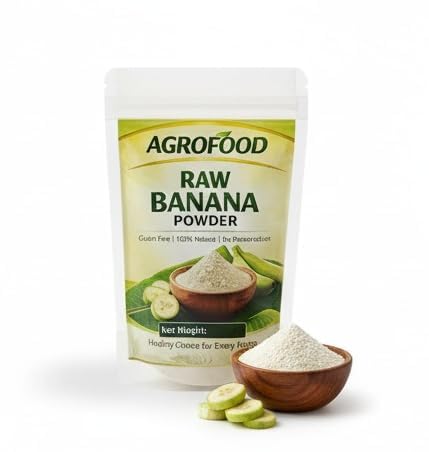 AGRO FOOD Natural Raw Banana Powder - 100 Gm (Pack of 1) | Gluten-Free Superfood for Smoothies, Baking & Healthy Nutrition-image-9
