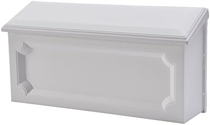 Gibraltar Mailboxes Windsor Small Capacity Rust-Proof Plastic White, Wall-Mount Mailbox, WMH00W04