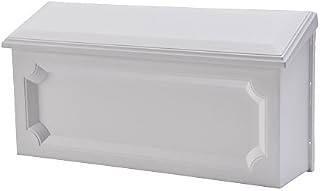 Gibraltar Mailboxes Windsor Medium Capacity Rust-Proof Plastic White, Wall-Mount Mailbox, WMH00W04