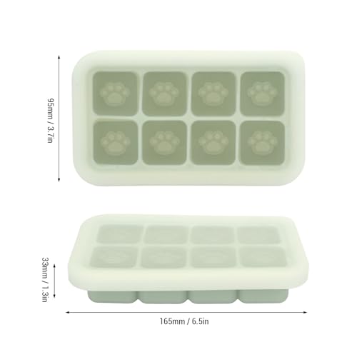 Cubetera de silicona con diseño de huella de gato y tapa miniatura 4