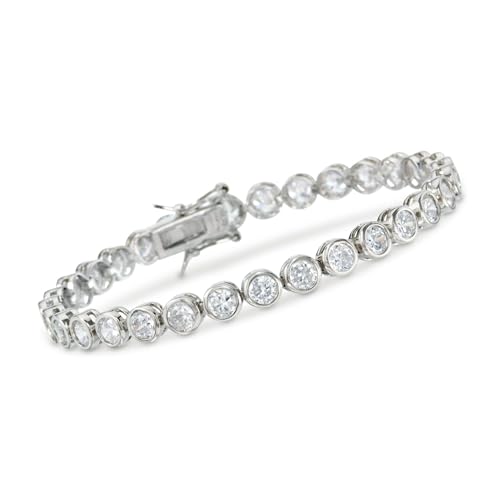 Ross-Simons 13.50 ct. t.w. CZ Tennis Bracelet in Sterling Silver