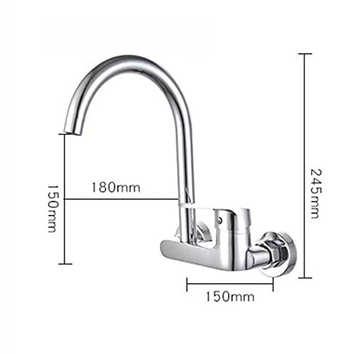 Grifo de cocina de pared para agua fría y caliente ideal para optimizar espacios pequeños 4