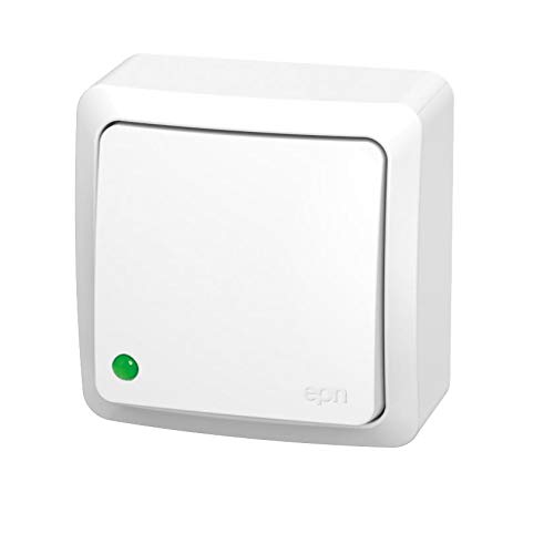 Preisvergleich Produktbild Aufputz Wechselschalter IP20 10A 230V Lichtschalter weiß serie BERG