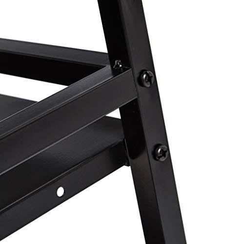 Amazon Basics Kitchen Trolley Metal Serving Cart With 3 Tier Storage, Black - Image 5