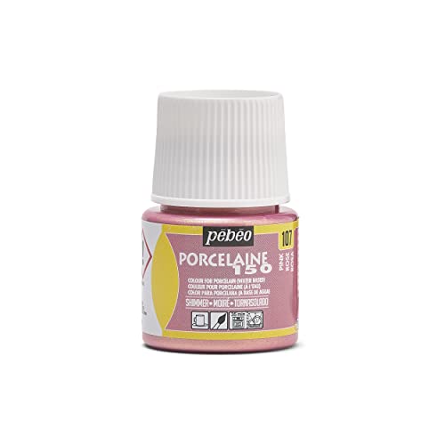Pebeo Porcelaine 150 Ceramic Paint - Water-Based High-Gloss Color Paints For Porcelain, Premium Art Supplies, Non-Toxic & Heat-Safe, 45 Ml Bottle, Shimmer Pink #TOP19