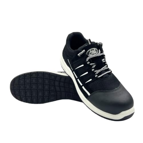 Image of Allen Cooper Safety Shoe ACL 11788 | High Performance Fabric & Leather Upper | Non-Metallic Fibre Toe Cap, Anti-Skid Sole, Heat, Water & Oil Resistant | Size 10 INDIA /UK