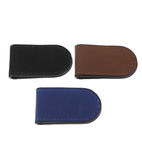 MOBUTOFU Organizador de Tarjetas y Pinzas para Billetes de Cuero Sintético PU, Paquete de 3 Piezas, Resistente a Rayaduras y Desgaste, Diseño Minimalista para Uso Diario y Negocios