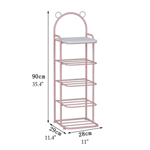Étagère à chaussures robuste à structure métallique verticale à 5 niveaux