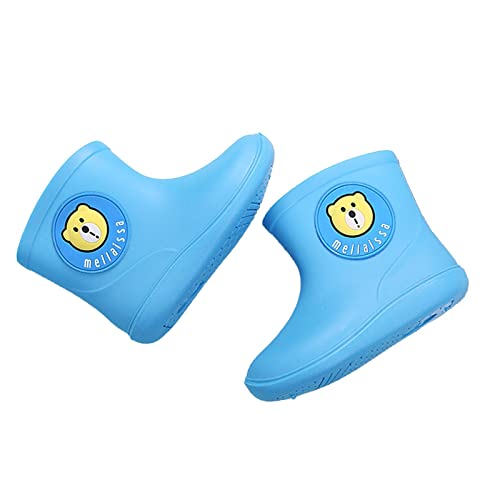 Toddler Baby Rain Boots Boys Girls Cute Cartoon Animals Waterproof Lightweight Anti-Slip Rubber Ankle Rainboots