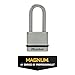 Master Lock M530XQLH Magnum Solid Steel Keyed Alike Padlocks, 1-3/4 in. Wide, 4 Pack Keyed-Alike