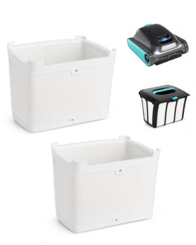 FEATCH 2-Pack Ultra-Fine 3m Filter Basket Insert for Aiper Scuba S1 Robotic Pool Cleaner Replacement Filter for Wall Waterline and Floor Cleaning White Support Frame Not Included