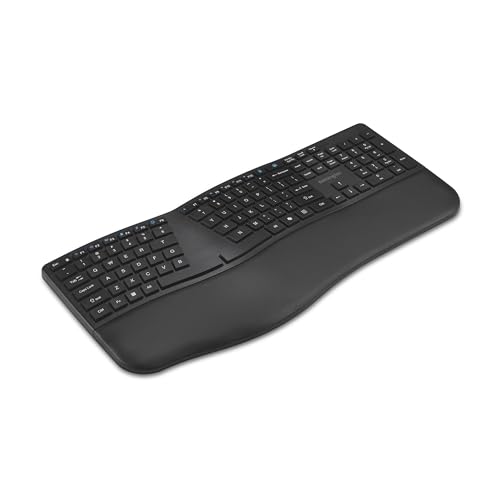 Kensington Pro Fit Ergo KB680 EQ Wireless Keyboard, Bluetooth &amp; 2.4GHz Connection, Rechargeable, Ergonomic Design, Split-Keyboard (K72485NA)
