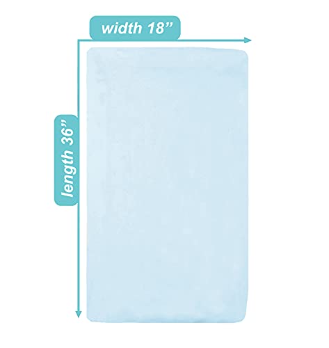 Image of TL Care Printed 100% Natural Cotton Jersey Knit 18 x 36 Cradle /Bassinet Sheet - Fitted, Blue, Soft Breathable, for Boys and Girls